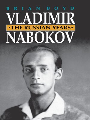cover image of Vladimir Nabokov, The Russian Years